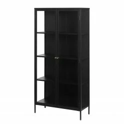 Loftscape Vitrinenschrank Angelus I - Metall / Glas - Schwarz