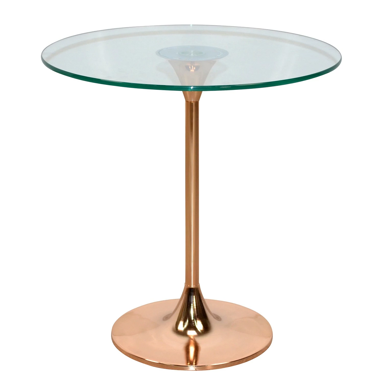 Loftscape Beistelltisch Evansville - Glas / Metall - Kupfer 1 Loftscape Beistelltisch Evansville - Glas / Metall - Kupfer