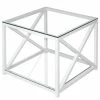 Loftscape Beistelltisch Empesos - Glas / Metall - Weiß