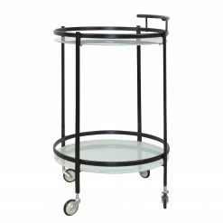 Loftscape Servierwagen Formiga - Glas / Metall - Schwarz -Wohnzimmermöbel boutique en ligne 1000304111 211027 13422400053 DETAILS P000000001000304111