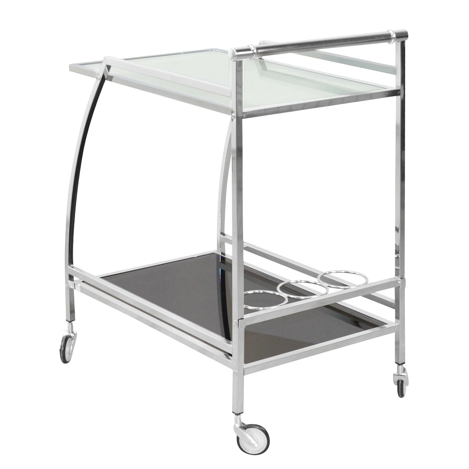 Loftscape Servierwagen Gilze - Glas / Metall - Chrom 4 Loftscape Servierwagen Gilze - Glas / Metall - Chrom – Bild 4