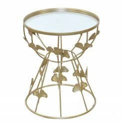 Loftscape Beistelltisch Fowey - Glas / Metall - Gold