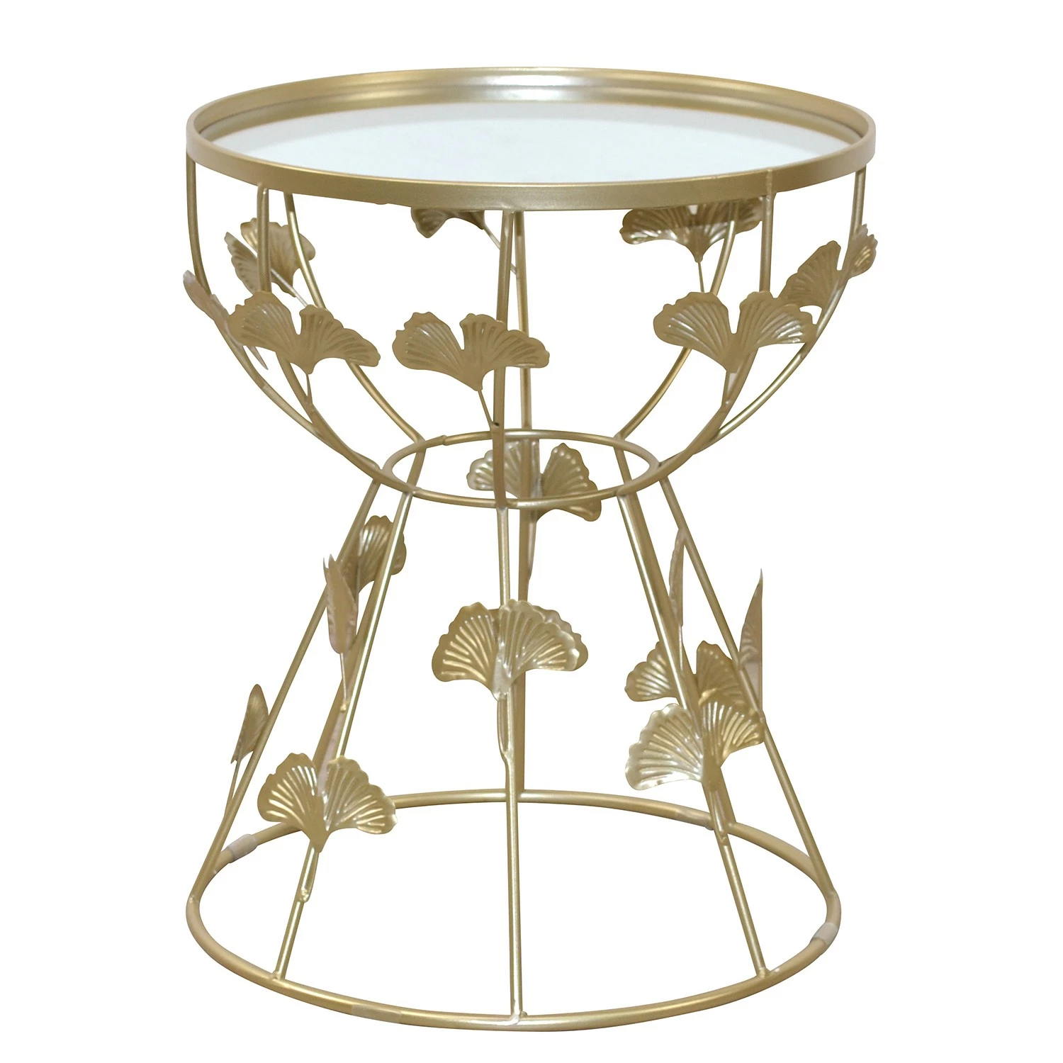 Loftscape Beistelltisch Fowey - Glas / Metall - Gold 2 Loftscape Beistelltisch Fowey - Glas / Metall - Gold – Bild 2
