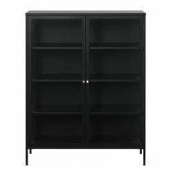 Loftscape Highboard Angelus - Metall / Glas - Schwarz -Wohnzimmermöbel boutique en ligne 1000304135 220209 1215210080 DETAILS P000000001000304135