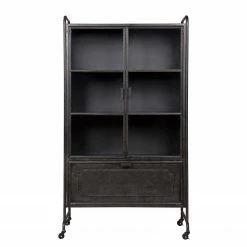 Red Living Vitrinenschrank Leska - Metall - Vintage Schwarz 10 Red Living Vitrinenschrank Leska - Metall - Vintage Schwarz -Wohnzimmermöbel boutique en ligne 1000304148 211029 123411000034 DETAILS P000000001000304148