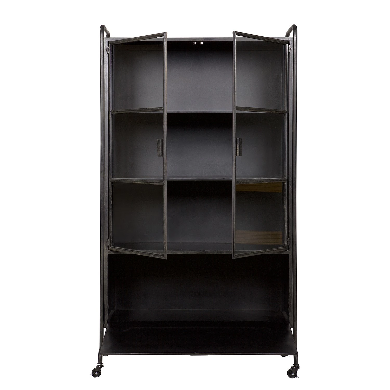 Red Living Vitrinenschrank Leska - Metall - Vintage Schwarz 7 Red Living Vitrinenschrank Leska - Metall - Vintage Schwarz – Bild 7
