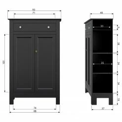 Ridgevalley Vertiko Lamar - Kiefer massiv - Schwarz -Wohnzimmermöbel boutique en ligne 1000304180 211029 12341600716 SKETCH DETAILS P000000001000304180 sketch