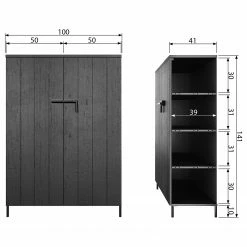 Red Living Highboard Lamasco - Kiefer massiv - Kiefer Schwarz -Wohnzimmermöbel boutique en ligne 1000304183 211029 12341700738 SKETCH DETAILS P000000001000304183 sketch
