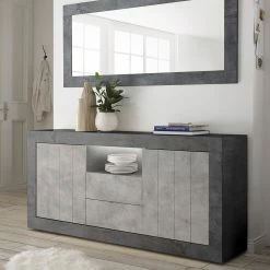 LC Spa Sideboard Urbino I - Hellgrau / Dunkelgrau -Wohnzimmermöbel boutique en ligne 1000306556 211122 15085200067 DETAILS P000000001000306556