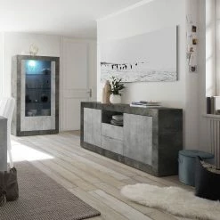 LC Spa Sideboard Urbino I - Hellgrau / Dunkelgrau -Wohnzimmermöbel boutique en ligne 1000306556 211122 15085300051 MOOD DETAILS P000000001000306556 mood
