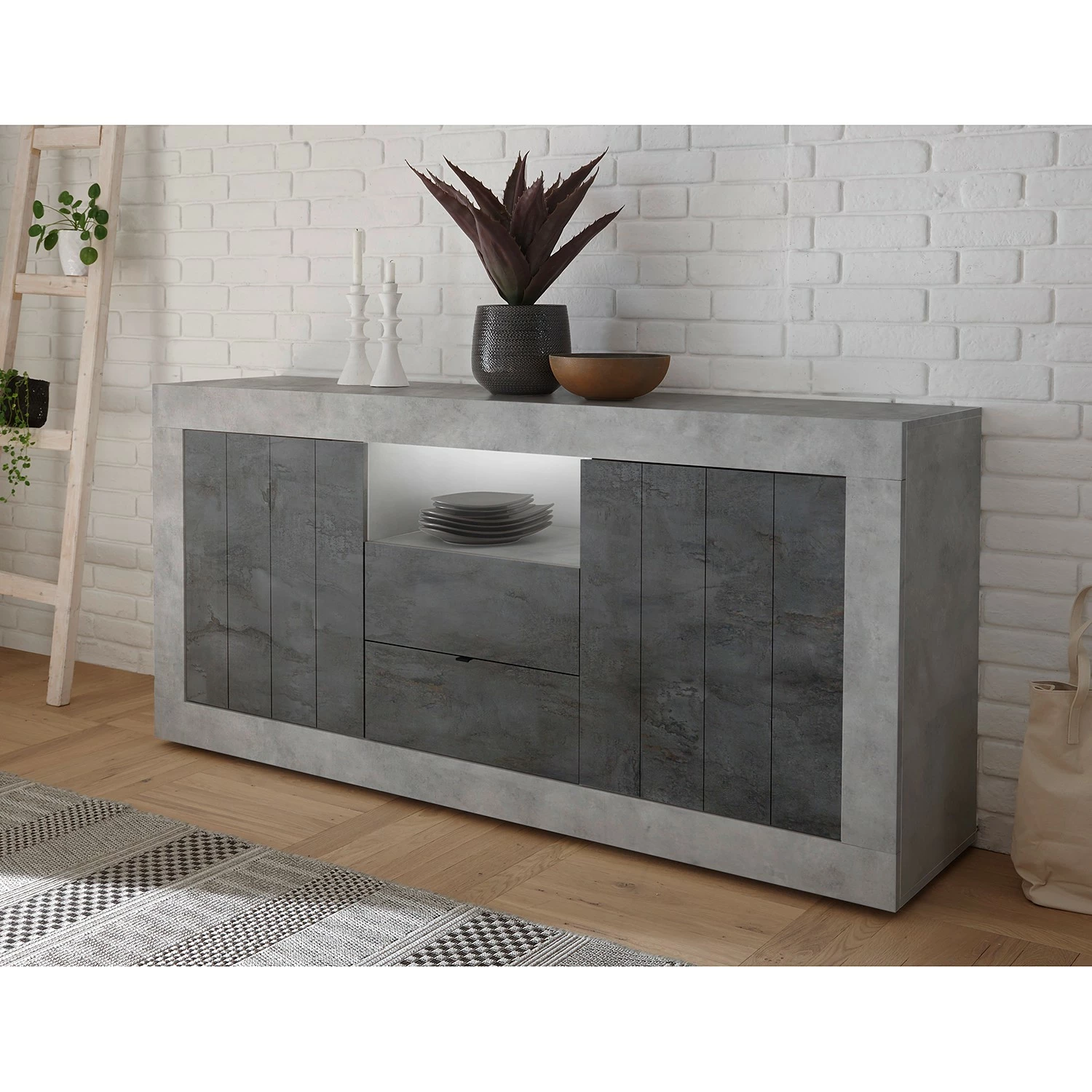 LC Spa Sideboard Urbino I - Anthrazit / Hellgrau 3 LC Spa Sideboard Urbino I - Anthrazit / Hellgrau – Bild 3