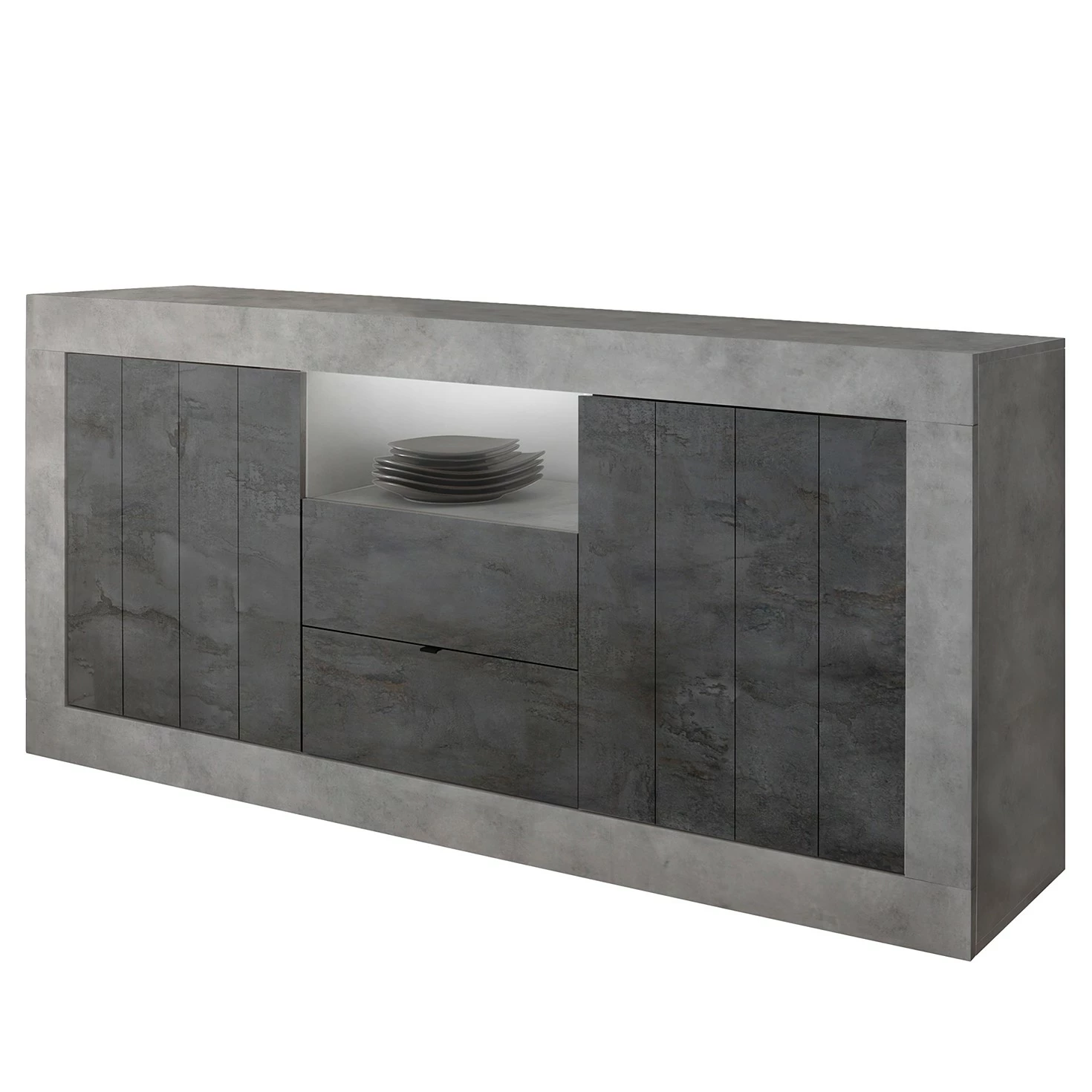 LC Spa Sideboard Urbino I - Anthrazit / Hellgrau 1 LC Spa Sideboard Urbino I - Anthrazit / Hellgrau
