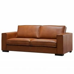 Ars manufacti Sofa Locana (2,5-Sitzer) - Echtleder Bulle: Tabak