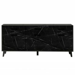 Jack & Alice Sideboard Fintel I - Marmor Schwarz Dekor / Schwarz -Wohnzimmermöbel boutique en ligne 1000307050 211110 08234500076 DETAILS P000000001000307050
