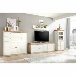 Ridgevalley Highboard Maiossa I - Pinie Weiß Dekor / Eiche Navarra Dekor -Wohnzimmermöbel boutique en ligne 1000307112 211109 16471600071 MOOD DETAILS P000000001000307112 mood