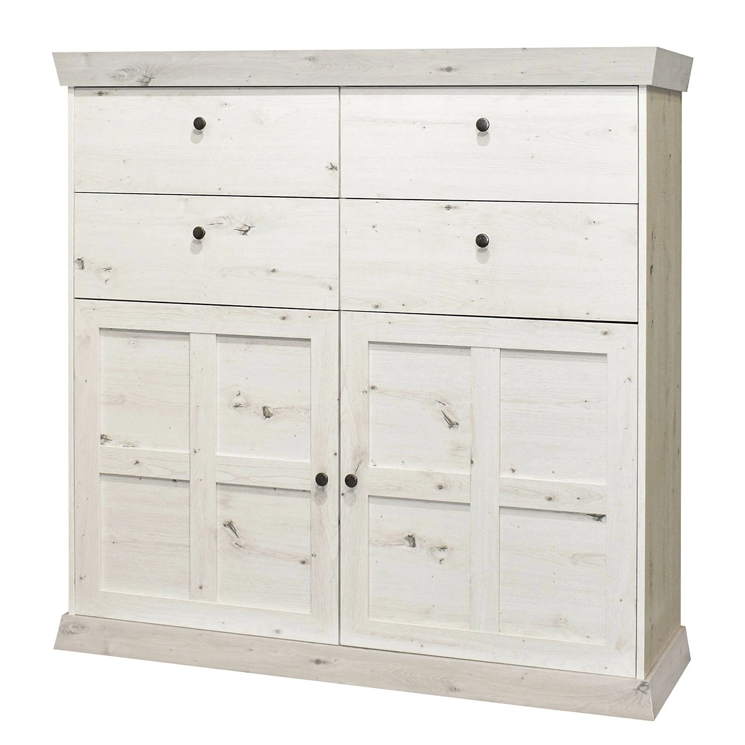 Ridgevalley Highboard Maiossa III - Pinie Weiß Dekor 1 Ridgevalley Highboard Maiossa III - Pinie Weiß Dekor