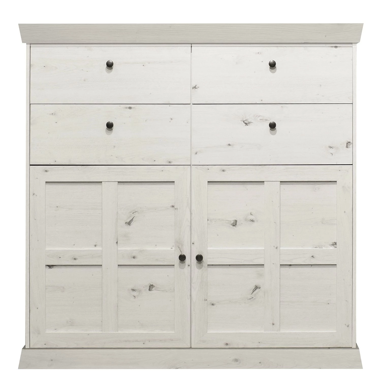 Ridgevalley Highboard Maiossa III - Pinie Weiß Dekor 4 Ridgevalley Highboard Maiossa III - Pinie Weiß Dekor – Bild 4