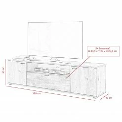 Red Living TV-Lowboard Ambato - Altholz Dekor -Wohnzimmermöbel boutique en ligne 1000309605 211118 065931000545 SKETCH DETAILS P000000001000309605 sketch