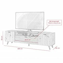 Ars Natura TV-Lowboard Dorchester - Eiche Artisan Dekor 11 Ars Natura TV-Lowboard Dorchester - Eiche Artisan Dekor -Wohnzimmermöbel boutique en ligne 1000309612 211118 065942000551 SKETCH DETAILS P000000001000309612 sketch