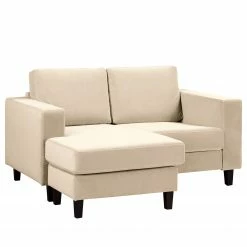 Norrwood Ecksofa MAISON 1-Sitzer mit Longchair - Samt Vaia: Creme - Breite: 150 cm - Longchair davorstehend links -Wohnzimmermöbel boutique en ligne 1000310308 211201 12310100335 DETAILS P000000001000310308