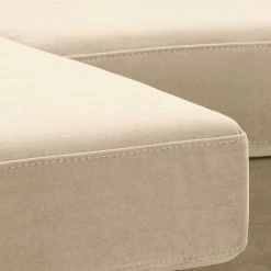 Norrwood Ecksofa MAISON 1-Sitzer mit Longchair - Samt Vaia: Creme - Breite: 150 cm - Longchair davorstehend links -Wohnzimmermöbel boutique en ligne 1000310308 211201 12310100357 DETAILS P000000001000310308