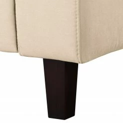 Norrwood Ecksofa MAISON 1-Sitzer mit Longchair - Samt Vaia: Creme - Breite: 150 cm - Longchair davorstehend links -Wohnzimmermöbel boutique en ligne 1000310308 211201 12310100401 DETAILS P000000001000310308