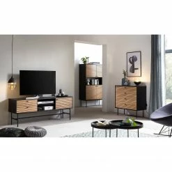 Red Living Kommode Uckerby I - Echtholzfurnier - Eiche / Schwarz -Wohnzimmermöbel boutique en ligne 1000310533 211125 111835000102 MOOD DETAILS P000000001000310533 mood