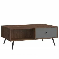 Loftscape Couchtisch Sirkka - Grau / Walnuss Dekor