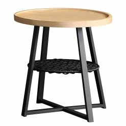 Red Living Beistelltisch Padbury - Eiche Dekor / Schwarz