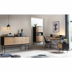 Red Living Highboard Uckerby - Echtholzfurnier - Eiche / Schwarz -Wohnzimmermöbel boutique en ligne 1000310577 211125 11184200294 MOOD DETAILS P000000001000310577 mood