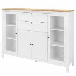 Ridgevalley Sideboard Bombita II - Weiß / Eiche Artisan Dekor