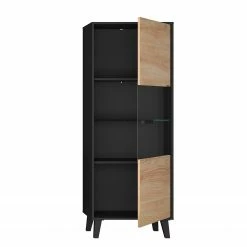 Norrwood Wohnwand Argenteuil I (4-teilig) - Eiche Artisan Dekor / Schwarz -Wohnzimmermöbel boutique en ligne 1000310663 211125 14532400075 DETAILS P000000001000310663