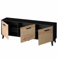 Norrwood Wohnwand Argenteuil II (3-teilig) - Eiche Artisan Dekor / Schwarz -Wohnzimmermöbel boutique en ligne 1000310664 211125 14534600069 DETAILS P000000001000310664