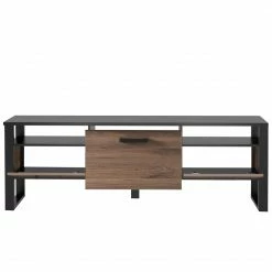 Red Living Wohnwand Norddal II (4-teilig) - Nussbaum Dekor / Schwarz -Wohnzimmermöbel boutique en ligne 1000310666 211125 14553900098 DETAILS P000000001000310666