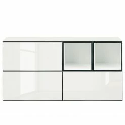 Now! by hülsta Wohnwand now to go colour IV (5-teilig) - Hochglanz Reinweiß / Schneeweiß -Wohnzimmermöbel boutique en ligne 1000311279 211201 14490000404 DETAILS P000000001000311279