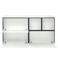 Now! by hülsta Wohnwand now to go colour IV (5-teilig) - Hochglanz Reinweiß / Schneeweiß -Wohnzimmermöbel boutique en ligne 1000311279 211201 14490000439 DETAILS P000000001000311279