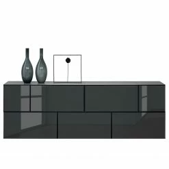 Now! by hülsta Wohnwand now to go colour VII (7-teilig) - Hochglanz Diamantgrau / Diamantgrau -Wohnzimmermöbel boutique en ligne 1000311296 211201 14490600528 DETAILS P000000001000311296