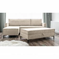Loftscape Ecksofa Maura - Cordstoff Poppy: Beige - Mit Hocker -Wohnzimmermöbel boutique en ligne 1000311495 211202 06563600064 MOOD DETAILS P000000001000311495 mood