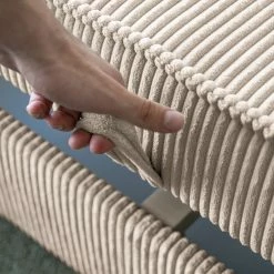 Loftscape Ecksofa Maura - Cordstoff Poppy: Beige - Mit Hocker -Wohnzimmermöbel boutique en ligne 1000311495 211202 065637000115 DETAILS P000000001000311495