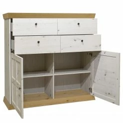 Ridgevalley Wohnwand Maiossa II (4-teilig) - Pinie Weiß Dekor / Eiche Navarra Dekor -Wohnzimmermöbel boutique en ligne 1000312390 211130 133248000126 DETAILS P000000001000312390