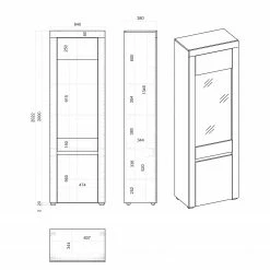 Loftscape Wohnwand Stonda VI (4-teilig) - Weiß -Wohnzimmermöbel boutique en ligne 1000314581 211209 12531600617 SKETCH DETAILS P000000001000314581 sketch