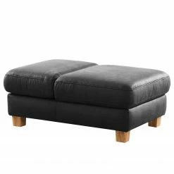 Fredriks Polsterhocker Kikuu - Microfaser - Microfaser Taeko: Schwarz