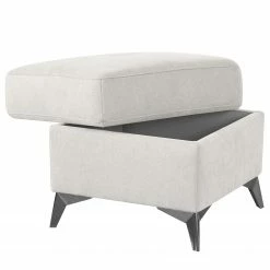 Fredriks Polsterhocker DeWitt - Flachgewebe Olea: Silber -Wohnzimmermöbel boutique en ligne 1000314604 211221 13044500179 DETAILS P000000001000314604