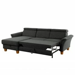Fredriks Ecksofa Estufa - Flachgewebe - Flachgewebe Amra: Anthrazit - Longchair davorstehend links - Mit Schlaffunktion -Wohnzimmermöbel boutique en ligne 1000314669 211221 13054501201 DETAILS P000000001000314669