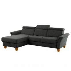 Fredriks Ecksofa Estufa - Flachgewebe - Flachgewebe Amra: Anthrazit - Longchair davorstehend links - Mit Schlaffunktion -Wohnzimmermöbel boutique en ligne 1000314669 211221 13054501220 DETAILS P000000001000314669