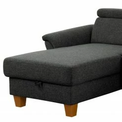 Fredriks Ecksofa Estufa - Flachgewebe - Flachgewebe Amra: Anthrazit - Longchair davorstehend links - Mit Schlaffunktion -Wohnzimmermöbel boutique en ligne 1000314669 211221 13054501265 DETAILS P000000001000314669