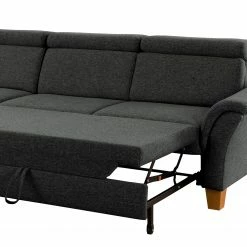 Fredriks Ecksofa Estufa - Flachgewebe - Flachgewebe Amra: Anthrazit - Longchair davorstehend links - Mit Schlaffunktion -Wohnzimmermöbel boutique en ligne 1000314669 211221 13054501272 DETAILS P000000001000314669
