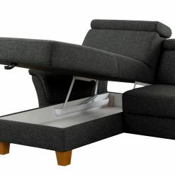 Fredriks Ecksofa Estufa - Flachgewebe - Flachgewebe Amra: Anthrazit - Longchair davorstehend links - Mit Schlaffunktion -Wohnzimmermöbel boutique en ligne 1000314669 211221 13054501283 DETAILS P000000001000314669