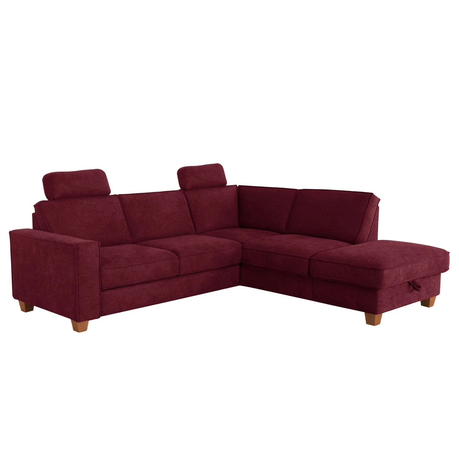 Fredriks Ecksofa Ford Point - Webstoff Palila: Beere - Ottomane davorstehend rechts - Mit Schlaffunktion 1 Fredriks Ecksofa Ford Point - Webstoff Palila: Beere - Ottomane davorstehend rechts - Mit Schlaffunktion