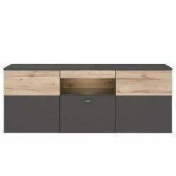 Loftscape Wohnwand Corey (4-teilig) - Inkl. Beleuchtung - Eiche Dekor / Grau -Wohnzimmermöbel boutique en ligne 1000314793 211215 08114100072 DETAILS P000000001000314793 1